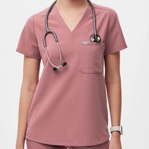 Figs Casma mauve scrub top, XS